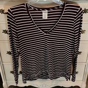 PINK Purple and White Stripped Shirt